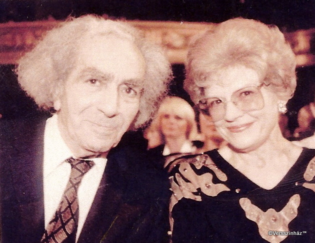 Krencsey Marianne Faludyval a költő 84. szülnapján a Zeneakadémián